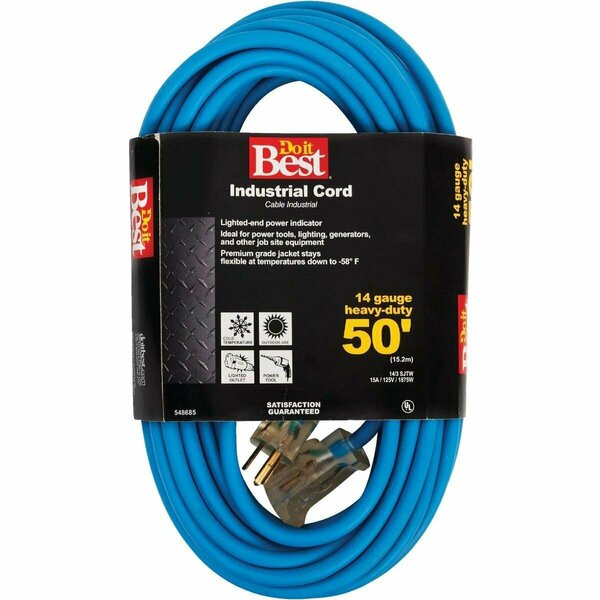 All-Source 50 Ft. 14/3 Industrial Outdoor Extension Cord RL-JTW143-50X-BL